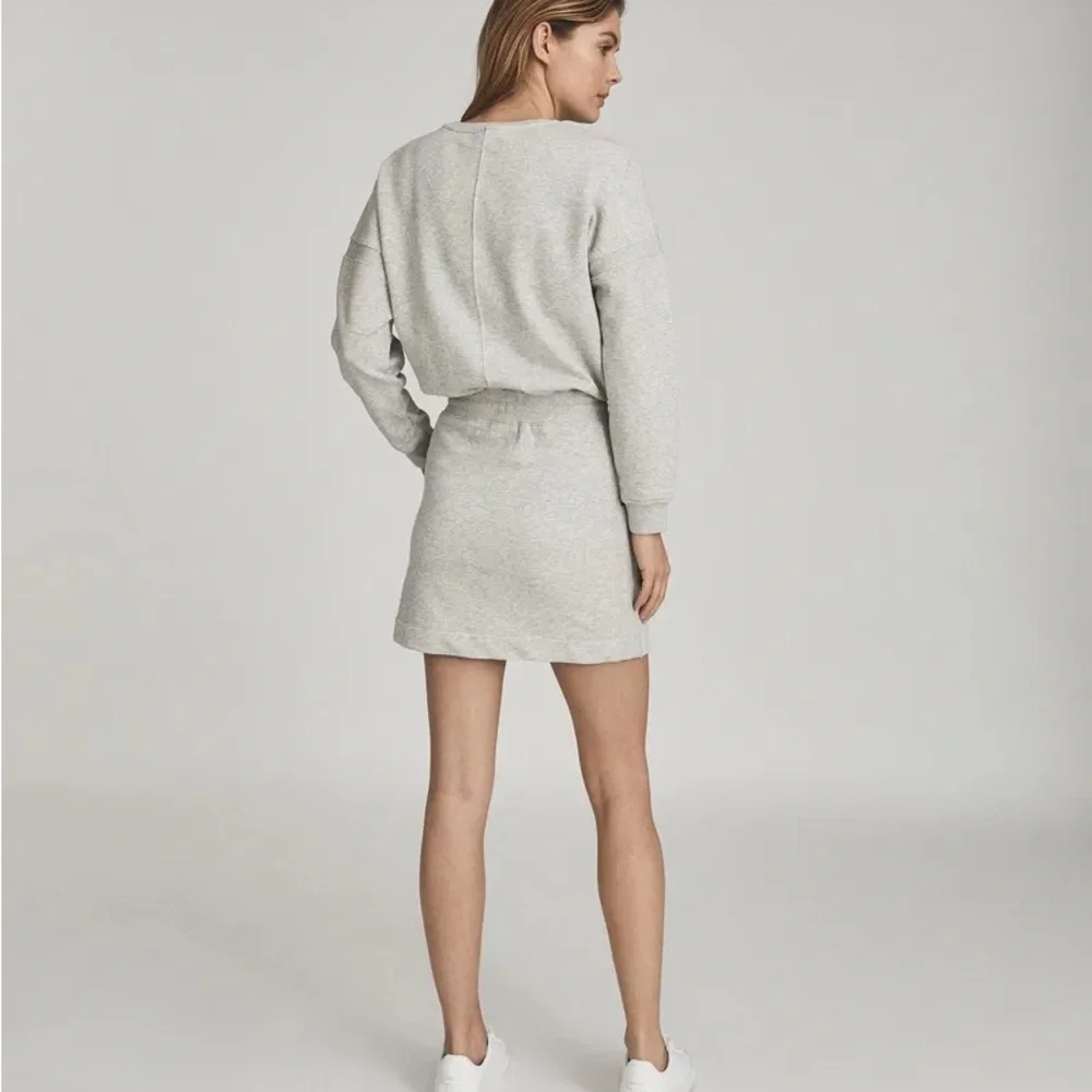 Reiss Jetta Mini Sweatshirt Dress In Gray - Picture 6 of 7